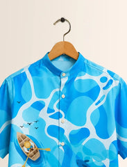 Navy Dolphin Unisex Half Sleeve Shirt - XPST