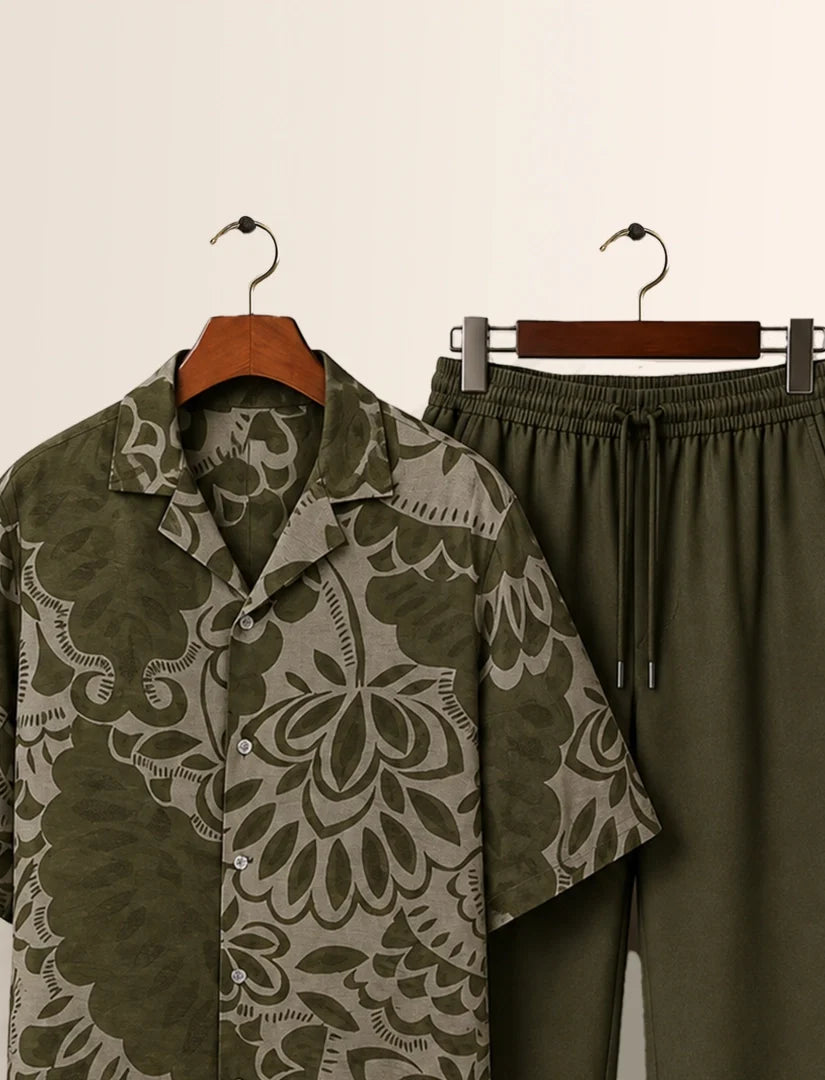Green Embedded Unisex Half Sleeve Full Pant Cords - XPCRDF
