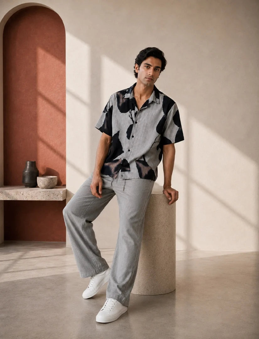 Grey Leaf Unisex Half Sleeve Full Pant Cords - XPCRDF