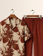 Maroon Coconut Unisex Half Sleeve Full Pant Cords - XPCRDF