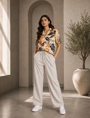 Multi Leaf Unisex Half Sleeve Full Pant Cords - XPCRDF