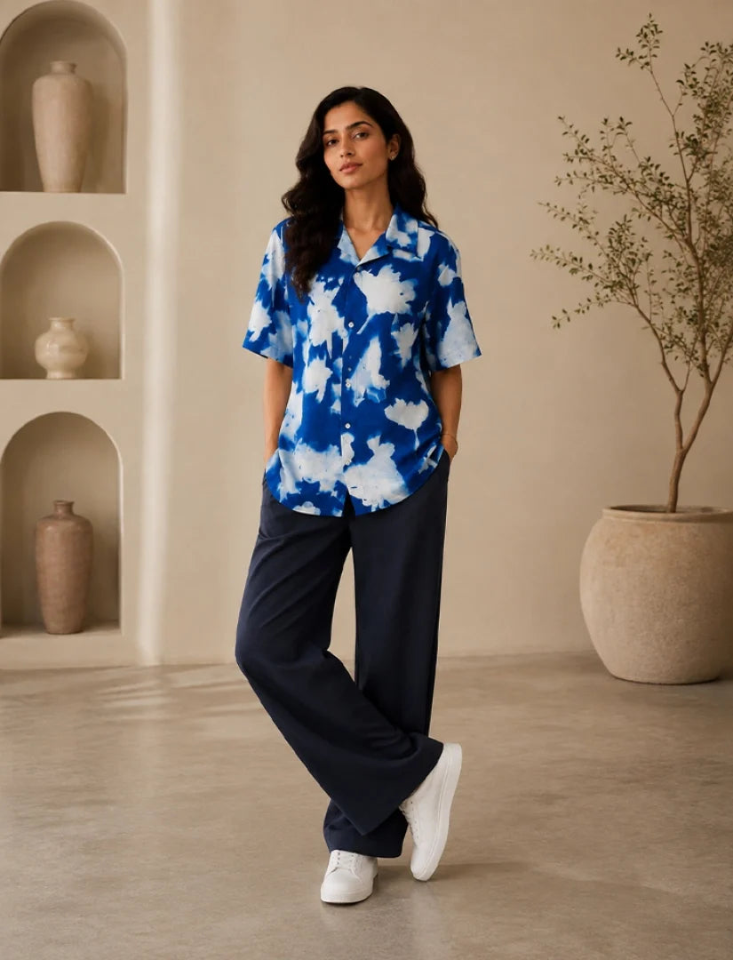 Navy Feather Unisex Half Sleeve Full Pant Cords - XPCRDF
