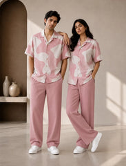 Pink Patches Unisex Half Sleeve Full Pant Cords - XPCRDF