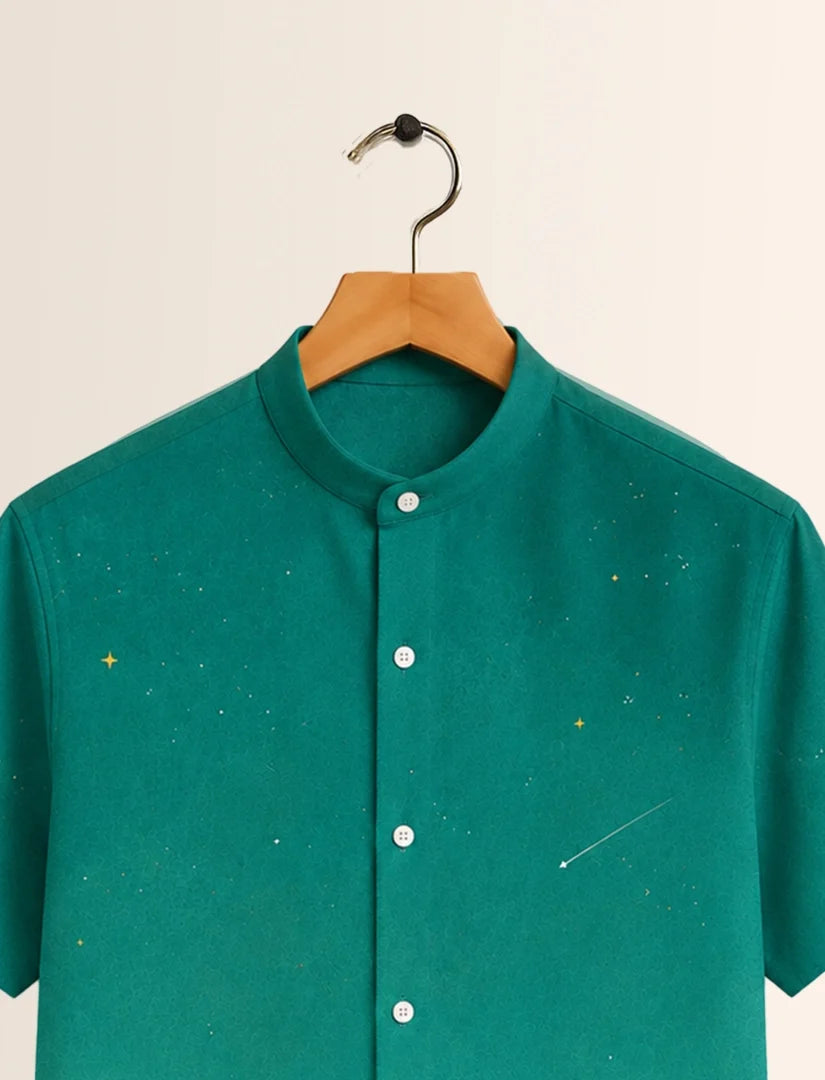 Green Boy Print Unisex Half Sleeve Shirt - XPST