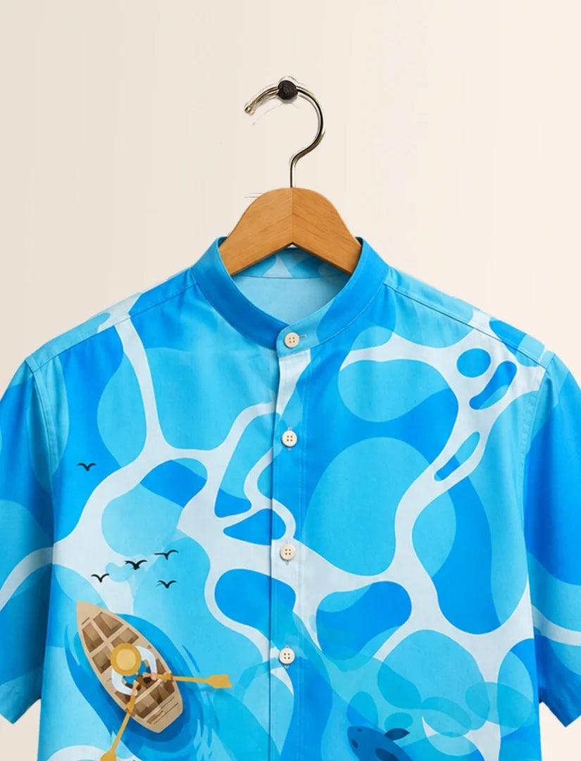 Navy Dolphin Unisex Half Sleeve Shirt - XPST