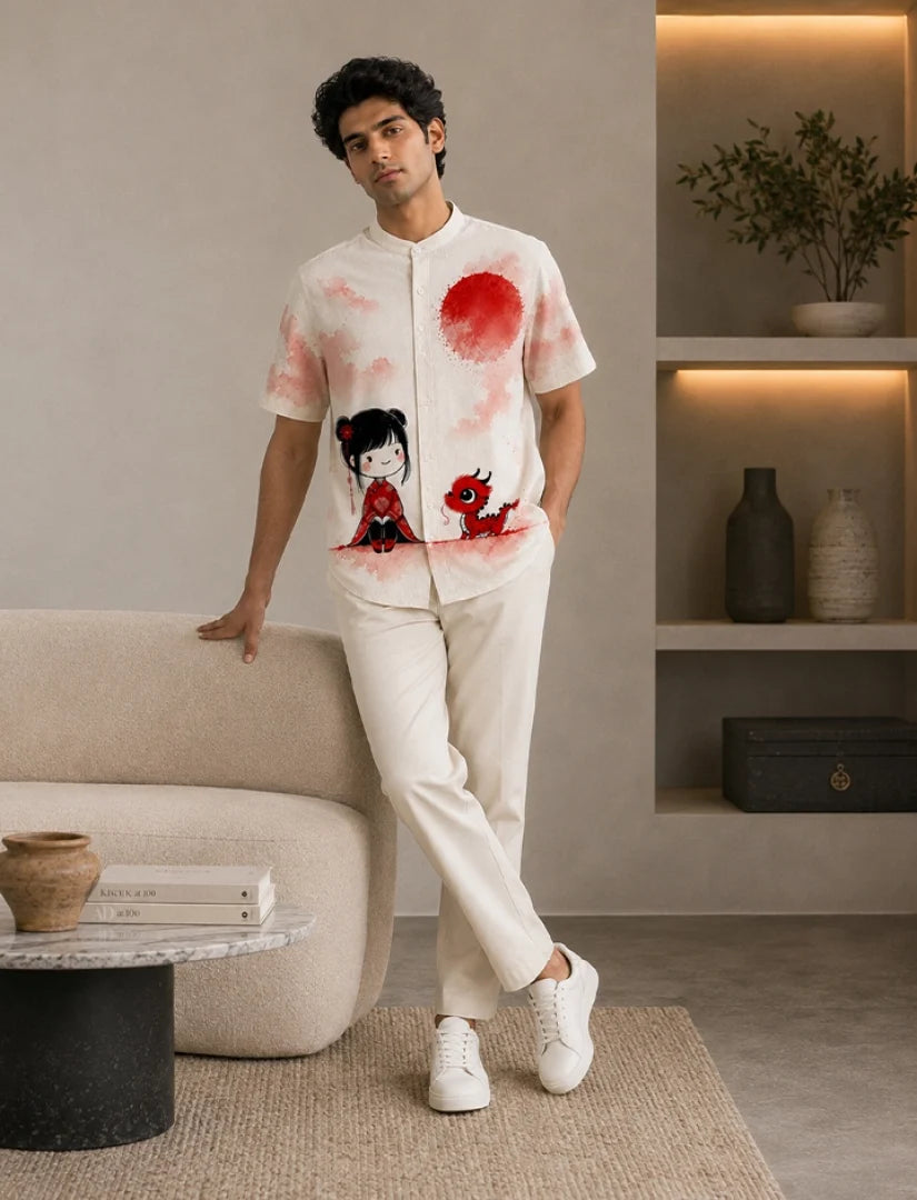 Red Girl Unisex Half Sleeve Shirt - XPST