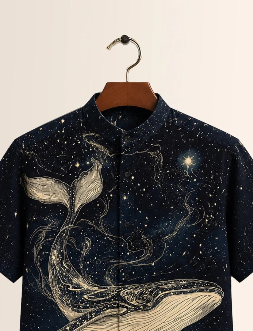 Sky Dolphin Print Unisex Half Sleeve Shirt - XPST